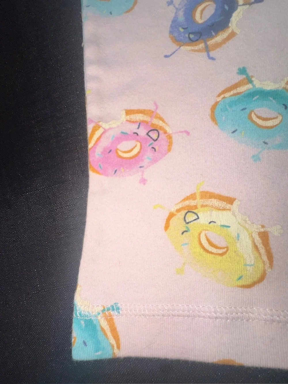 GAP Pink Kids Sleep Pajama Set with Multicolor Donut Print size 12